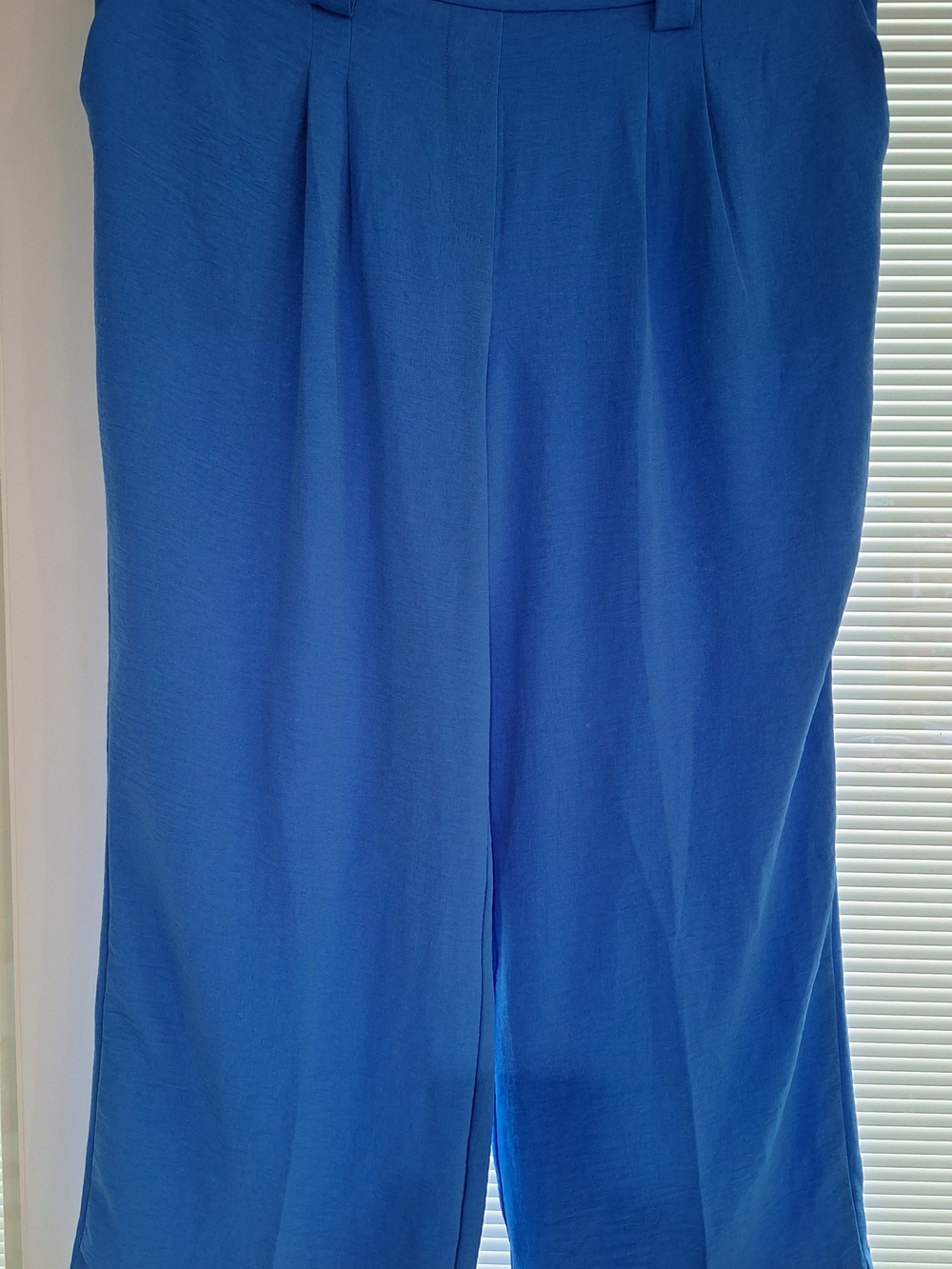 Jules & Leopold Royal Blue High-Waist Wide Leg Pants